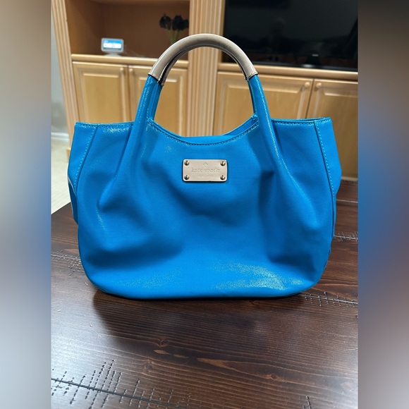 kate spade Handbags - RARE!! Kate Spade Brilliant Blue Satchel EUC!